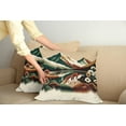 thumbnail image 2 of Ambesonne Lake Throw Pillow Cover 2 Pack, Peaceful Meadow Scene Woods, 20", Hunter Green Pale Redwood, 2 of 7