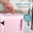 thumbnail image 4 of Nostalgia Retro 6-Can Display Fridge & Heater, Pink, 4 of 7