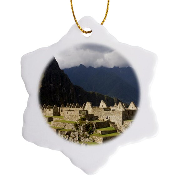 3drose, Peru, Machu Picchu - Sa17 Bja0055 - Jaynes Gallery, 3 inch Snowflake Porcelain Ornament