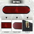 thumbnail image 4 of 4 Pcs M6x1.0 Red Universal Rectangular Screw Mount Reflective Warning Reflector with Nut for Motorcycle, 4 of 6
