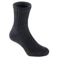 thumbnail image 3 of Unisex Children Girl's Boy's 3 Pairs Low Crew Cushioned Sports Socks Solid JH0105 XS 3Y-5Y (Black, Grey, White), 3 of 4