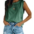 thumbnail image 2 of Auburet Women's Summer Sleeveless Tank Top Loose Fit Casual Crew Neck T-Shirts Basic Tops, 2 of 3