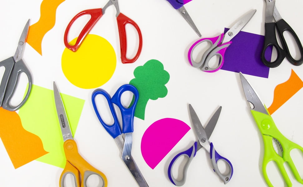 BAZIC 5.75" Two-Tone Soft Grip Kids Stainless Steel Scissors, 24-Pack