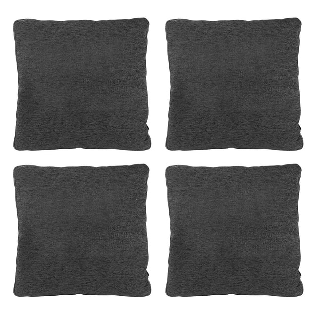 Cojin Decorativo Cuadrado Grande Set de 4 Gris Carbon