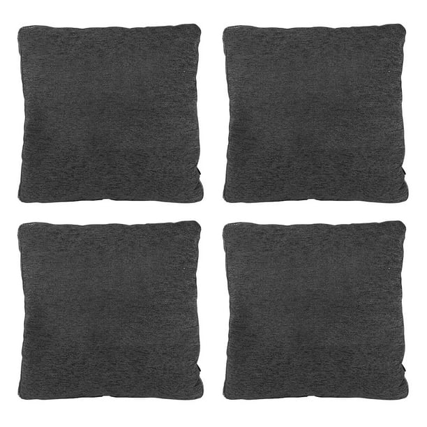 Cojin Decorativo Cuadrado Grande Set de 4 Gris Carbon