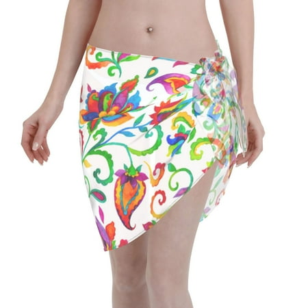 Ocsxa Paisley Print Sarong Coverups For Women Bathing Suit Wrap Swimsuit Skirt Beach Bikini Cover Up Swimwear