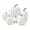 White, variant on Thanksgiving Decoration White Pumpkin Set, 7PCS Artificial Pumpkins Table Decor with Multiple Sizes for Fall Harvest Home Display
