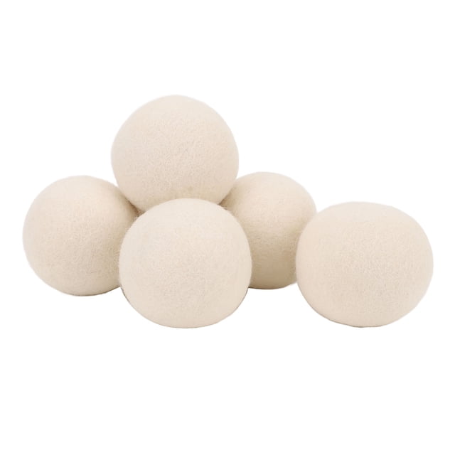 Balles pour Sécheuse en Laine, Boule de Sécheuse en Feutre de Laine Réutilisable Absorbant l'Humilité, Réduisant l'Adhérence Statique, Balles à Lessive pour Vêtements, Serviettes, Linge de Lit