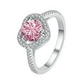 thumbnail image 2 of 1 Carat D Color VVS1 Moissanite Diamond Rings for Women, S925 Sterling Silver 18K Gold Plated White/Pink Heart Engagement Rings for Women - Wedding Valentine's Day Birthday Gift with Certificate, 2 of 12