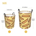 thumbnail image 3 of Balery Hot Dogs Cesta de ropa redonda con asas, impermeable, independiente, para ropa, juguetes, dormitorio y familia-Medium, 3 of 6