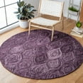 thumbnail image 2 of SAFAVIEH Ikat Kim Geometric Wool Area Rug, Purple, 6' x 6' Round, 2 of 7