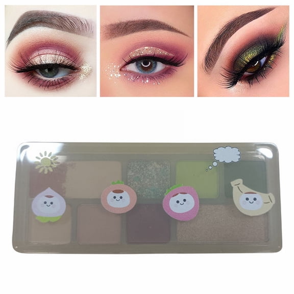 8-Color Makeup Powder Palette - 1 Palette, Eight Color Makeup Powder Plate Pearlescent Fine Glitter Green Contrast Color High Light Eye Shadow One Plate Color Fast Lasting Makeup, Makeup Organizers