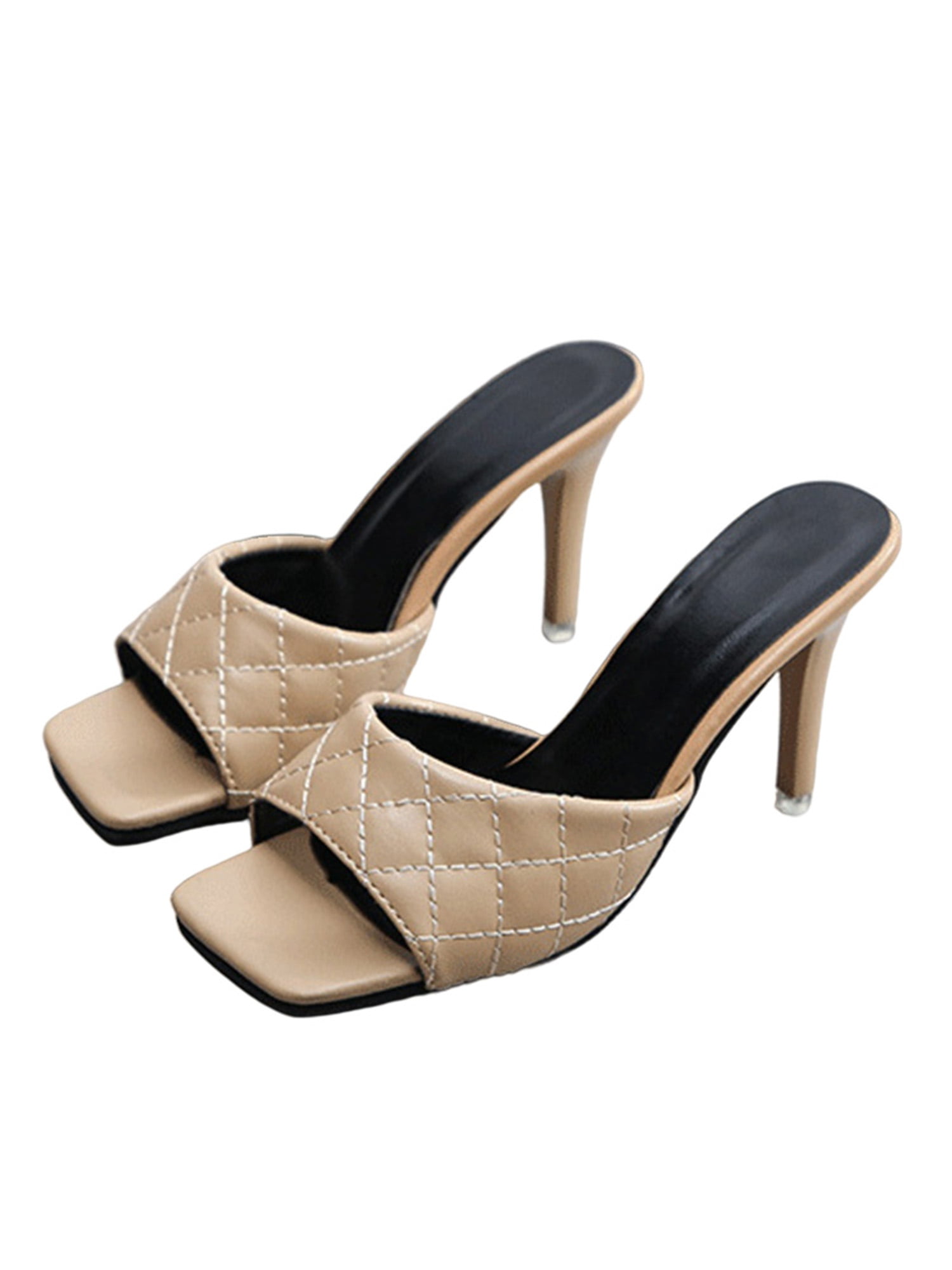 Womens Open Toe Platform Mules Stiletto Slipper Clubwear Summer High Heel Sandal 