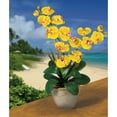 thumbnail image 2 of Nearly Natural Double Phalaenopsis Artificial Orchid Flower Arrangement, Yellow, 2 of 2