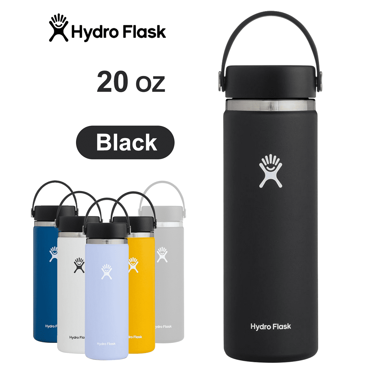 Hydro Flask Hydro-Flask Stainless Water Bottle Insulated Wide Mouth Straw Lid Cups 18/32/oz 