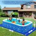 thumbnail image 2 of Pool for Kids and Adults, 118" x 68" x 22" Family Full-Sized Inflatable Swimming Pool, Durable Thickened Above Ground Blow Up Pool for Kids Pools for Backyard Outdoor Indoor Shark, 2 of 7