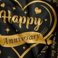 thumbnail image 2 of Happy Anniversary Blanket Gifts , Anniversary Romantic Gifts for Him/Her, Gifts for Wife/Husband/Boyfriend/Girlfriend Anniversary, Anniversary Wedding Gifts for Women/Men, 2 of 7