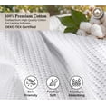 thumbnail image 4 of ROYALE LINENS Cotton Waffle Blanket - Breathable and Soft, Lightweight and Cozy Waffle Weave Bed Blanket for All Season (Twin, Bright White), 4 of 9