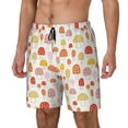 thumbnail image 2 of Uemuo Cute Cartoon Mushrooms Pattern Mens Swim Trunks Quick Dry Board Shorts with Mesh Lining, Stretch Beach Shorts Quick Dry No-Chafing Board Shorts-Large, 2 of 9