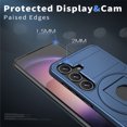 thumbnail image 4 of for Samsung Galaxy S25 Plus Case, Frosted PC Compatible with MagSafe Built-in 360 Rotatable Invisible Kickstand Military Grade Protection Case for Samsung Galaxy S25 Plus, Blue, 4 of 6