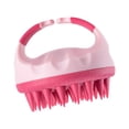 thumbnail image 2 of Masajeador de cuero cabelludo, cepillo de silicona para cuero cabelludo, cerdas de silicona suave y secas en húmedo, lavado de cabello, cepillo de Rosa Fernando cepillo de champú para el cabello, 2 of 8