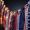 thumbnail image 4 of AYktou 4th of July Decorations - 8.2 Ft Patriotic Bunting Banner with LED Light String, Independence Day Streamer Garland, Memorial Day Flag Hanging Sign 250th Anniversary Ribbon Garland Flag Banner, 4 of 6