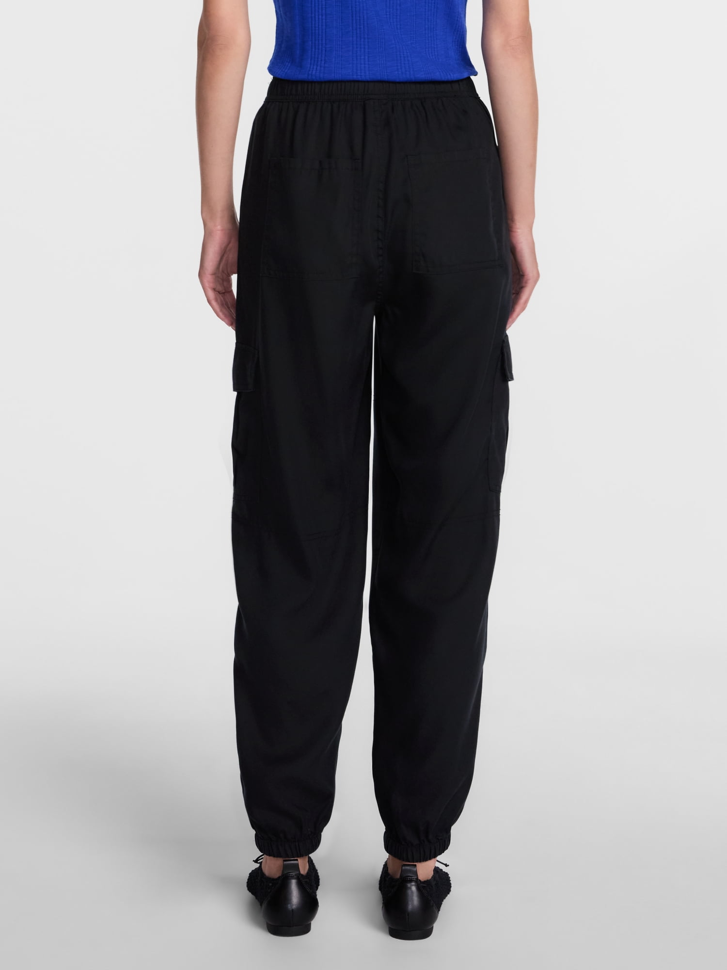 Scenario Women's Soft Fluid Cargo Joggers, 28" Inseam, Sizes XS-XXXL