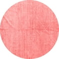 thumbnail image 1 of Ahgly Company Indoor Round Abstract Red Modern Area Rugs, 3' Round, 1 of 4