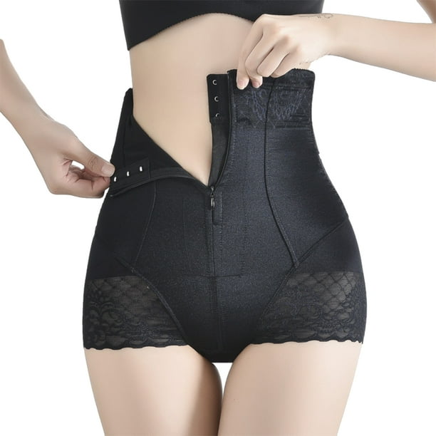 relayinert Hi-Waist Belly Control Body Shapers For Instant Effect Underwear  Women Shapewear black XL 1Set 