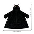 thumbnail image 3 of Zjunqe Hooded Blanket Cute Hoodie Wearable Blanket Adult Halloween Cosplay Soft Hoodie Cape for Women Oversized Wearable Shawl Cape Wrap Soft Fluffy Coral Velvet Cozy Fleece Hooded Blanket, 3 of 8