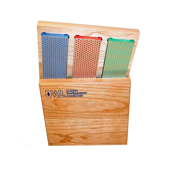 DMT 6" Diamond Whetstone Kit (Coarse, Fine, Extra Fine) with Hard Wood Box