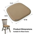 thumbnail image 3 of Shinnwa Chair Cushion Pads Set of 2 Non Slip U-Shaped Kitchen Chair Dining Room Seat Cushions Soft Plaid Velvet Cover [15 x 16 inches] Brown, 3 of 8