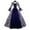 #01Blue, variant on yoeyez Victorian Dress Women Rococo Ball Gown Vintage Medieval Dress Plus Size Lace Up Cinch Corset Dress Flare Sleeve Wedding Guest Long Gothic Costumes Navy,L