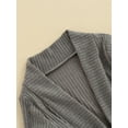 thumbnail image 5 of Qiylii Girls Fall Cardigan, Solid Color Open Front Knitted Sweater Coat, 5 of 9