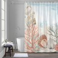 thumbnail image 5 of Vintage Ocean Bathroom Shower Curtain, Coral Shell Starfish Scenery Rustic Waterproof Washable Soft Bath Curtain for Bathtub Decor with 12 Hooks&Grommet, 36x78 Inch, 5 of 9