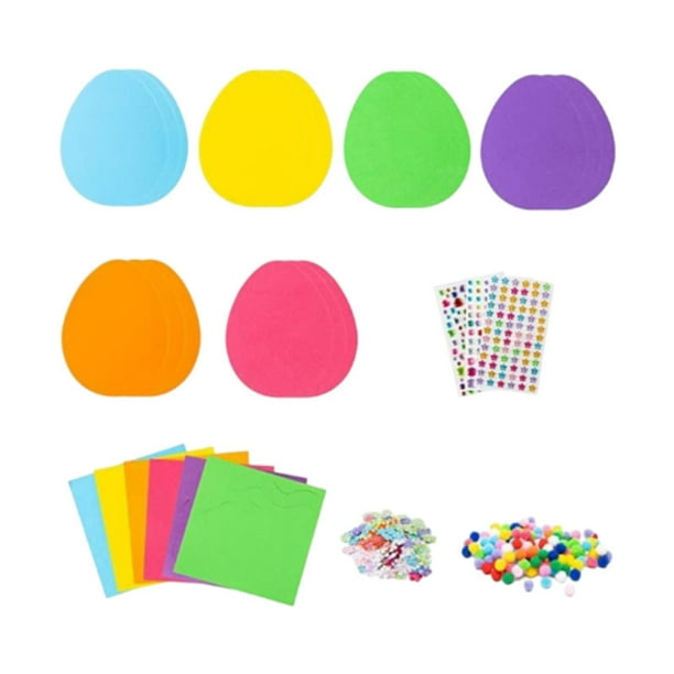 Artesanía de huevo de Pascua,Pegatina de espuma de Pascua Artesanía de bricolaje de huevo,Decoraciones de Pascua para favores de fiesta de manualidades para niños,Suministro de
