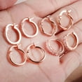 thumbnail image 7 of Lancharmed Rose Gold Plated Stud Earrings,9 Pairs of Zircon Gradient Circle Love U Shape Earring Friend Gifts for Women, 7 of 7
