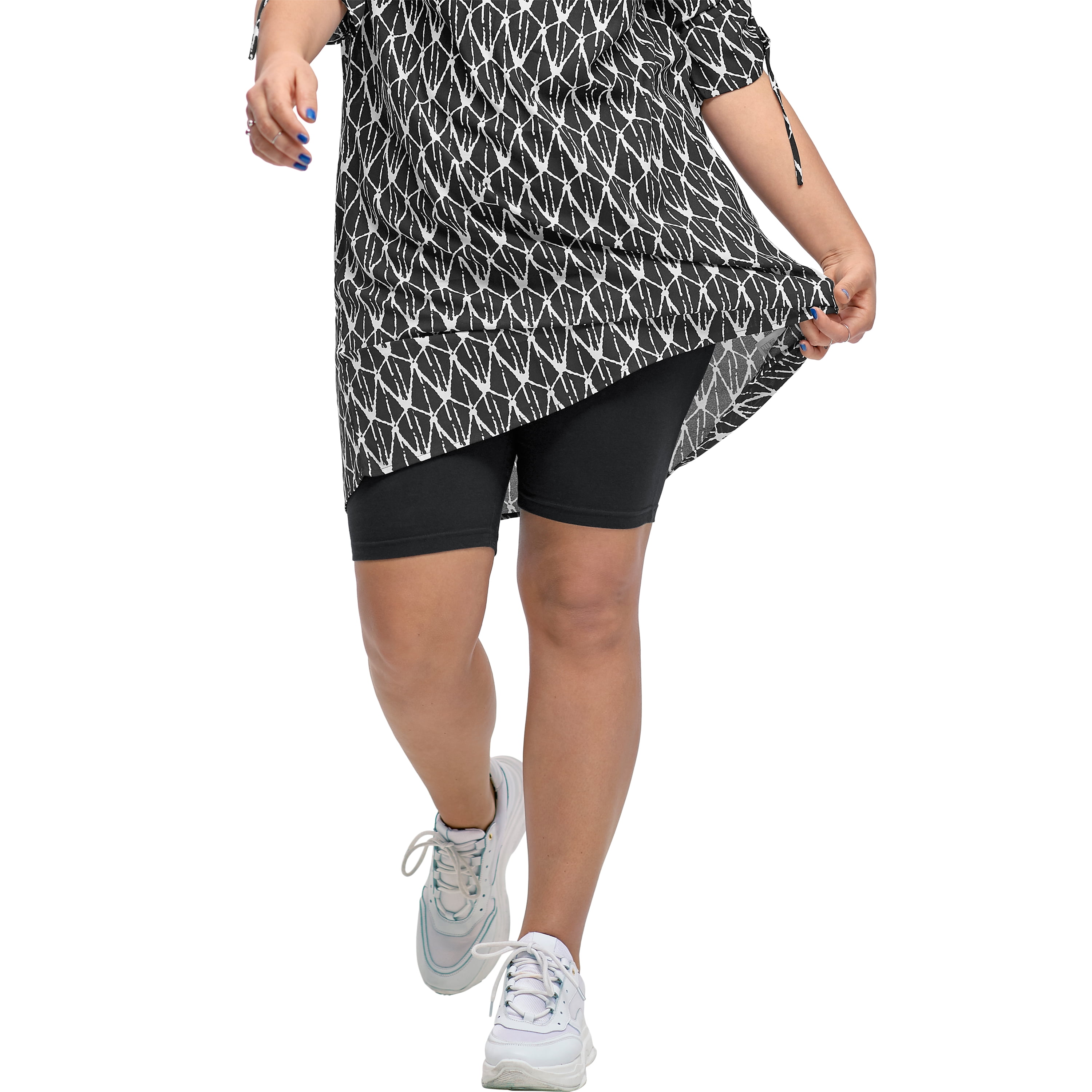 Ellos Ellos Women's Plus Size Stretch Knit Bike Shorts Shorts