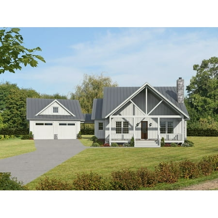 763-1199: Cabin Bungalow 3 Bed, 4 Bath Luxury Home Plan, 1972 Sq Ft: Full Blueprints with License to Build by Home Plan Marketplace - Lesuto