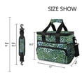 thumbnail image 3 of FORMRS Insulated Cooler Bag 24 Cans Capacity Soft Leakproof Lunch Box with Side Pockets, Blue Wildflower Pattern, 3 of 7