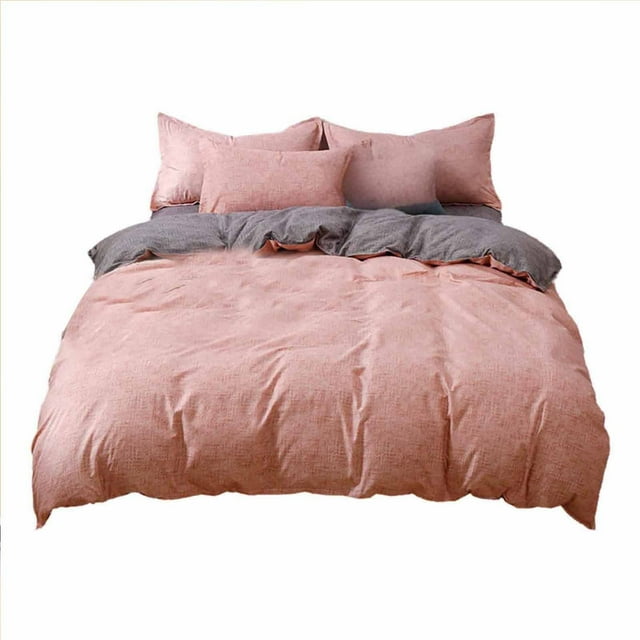 Ohufall Ensemble de Literie Lavable Uni Sablé Ensemble de Draps Simple Trois Pièces Textile de Maison Cadeau
