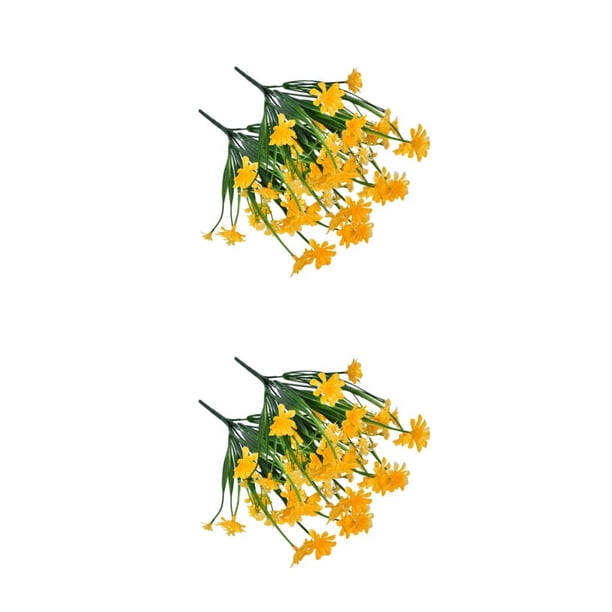 Ramo de cabezas de flores artificiales Inteprter para exteriores Amarillo 2Conjunto