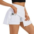 thumbnail image 2 of ZenCart Women Yoga Skort A-Line Style Yoga Sport Skirt with Liner Solid Color Comfortable Fabric Versatile Skirt, 2 of 8