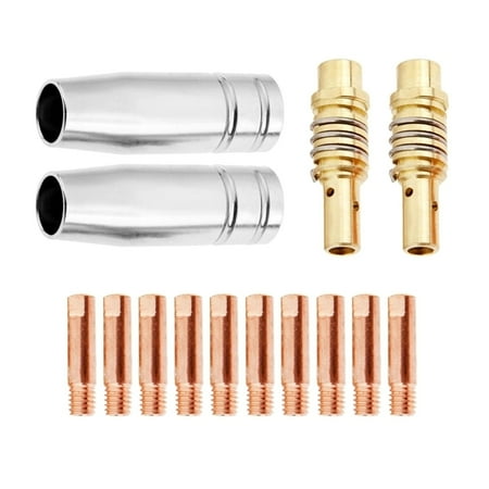 

ZENTREE 14 Pieces Gas Nozzle Tip MIG Welding Contact Welder Consumables Durable