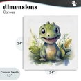 thumbnail image 4 of Stupell Industries Contemporary Crafty Dino & Foliage Canvas Art, 24 x 24, by Steve Hunziker, 4 of 8