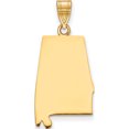 thumbnail image 1 of Ss/Gold Plated Sterling Silver/Gold-Plated Alabama State Pendant Made In United States xna707gp-al, 1 of 5