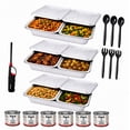 thumbnail image 2 of VeZee 28 Piece Buffet Serving Kit Disposable Aluminum Refill Chafing Set (No Racks) with Pans, Lids, Fuel Cans & Serving Utensils, 2 of 7
