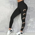 thumbnail image 2 of Arlun Game Day Football Leggings for Women Football Season Comfort Thin Breathable Yoga Pants Soft High Waisted Tummy Control Graphic Print Workout Leggings Black3 L, 2 of 4