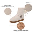 thumbnail image 4 of Platform Snow Boots for Women Stitching Suede High Top Lace up Buckle Strap Warm Furry Lined Winter Booties A 8, 4 of 8