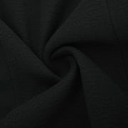 YUTK Women's New Fashionable Solid Color Lapel Double Buckle With Pockets Woolen Coat Jacket Black L
